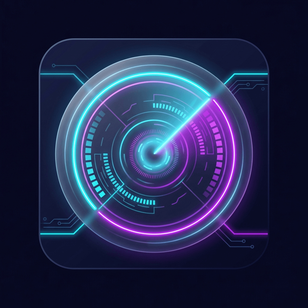 Agentic commerce audit, readiness score gauge with scanning beam analyzing store data