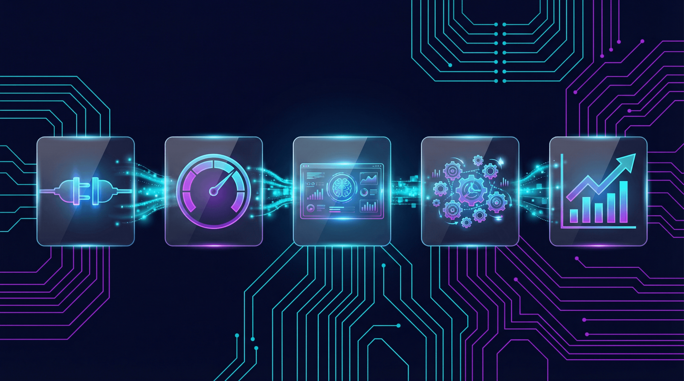 Five-step journey from store connection to AI-driven revenue: connect your store, get your readiness score, meet your OS, let autonomous optimization run, and see results